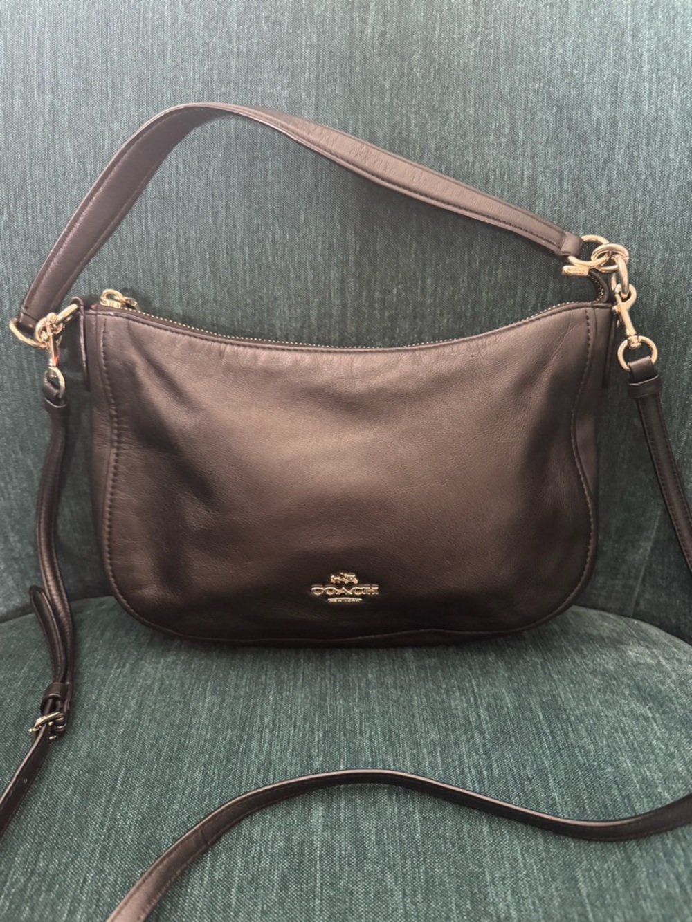 Coach Chelsea Black Leather Crossbody Bag